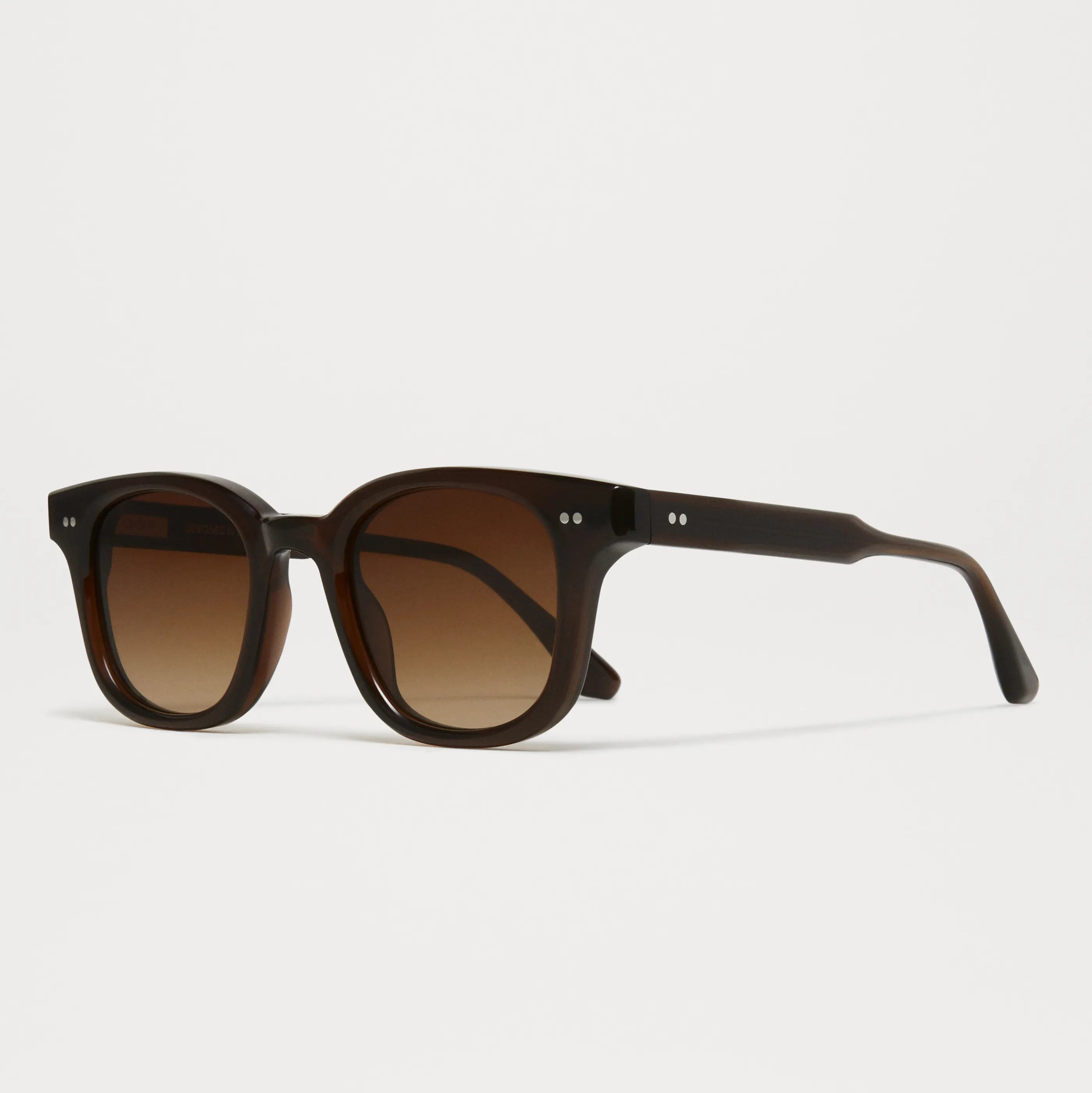 02 Core Brown Sunglasses featuring durable Acetate Renew™ material and 100% UVA + UVB protection, perfect for small to medium heads.