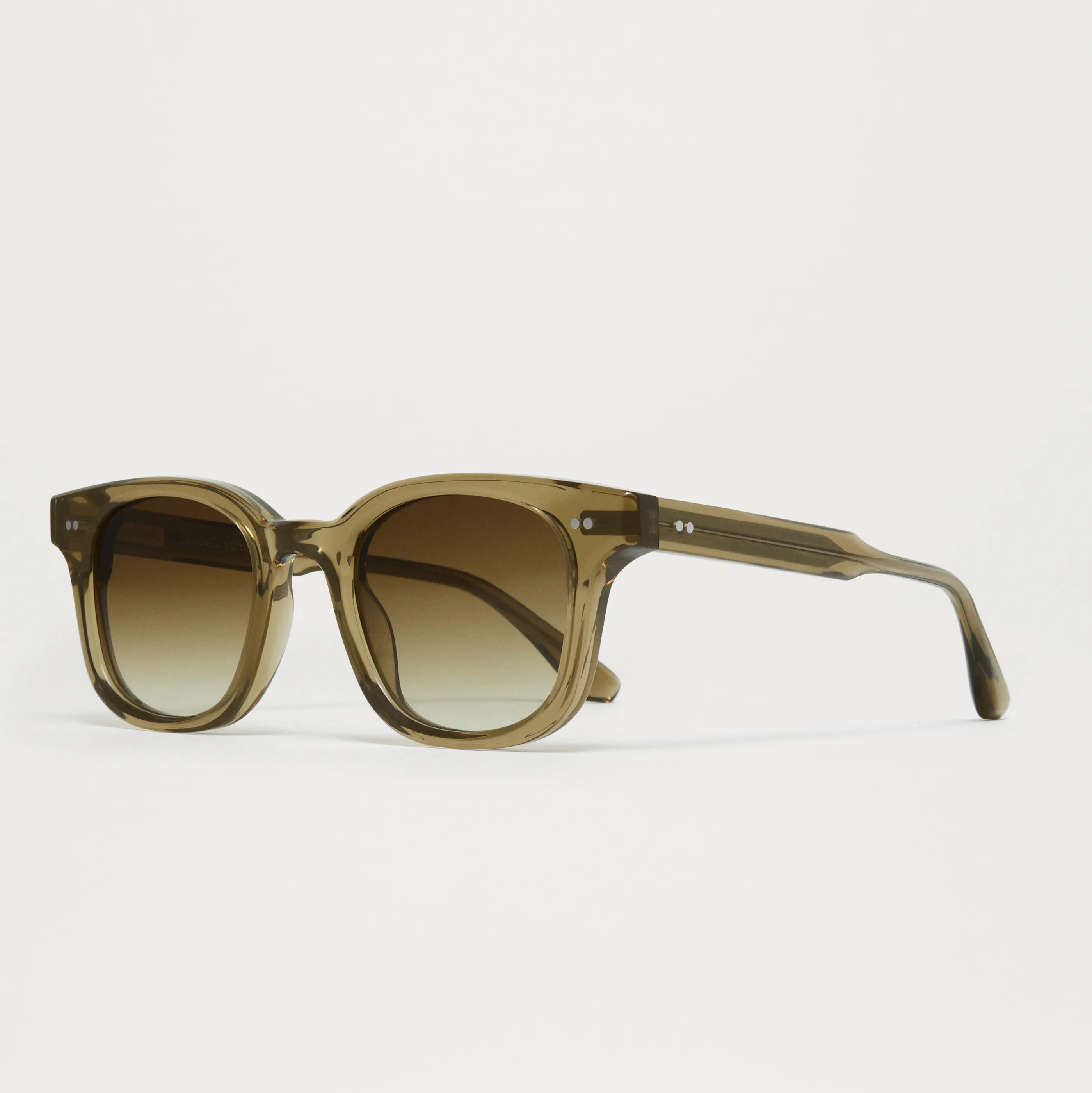 02 Core Green Sunglasses in a stylish olive frame with gradient lenses, perfect for unisex wear.