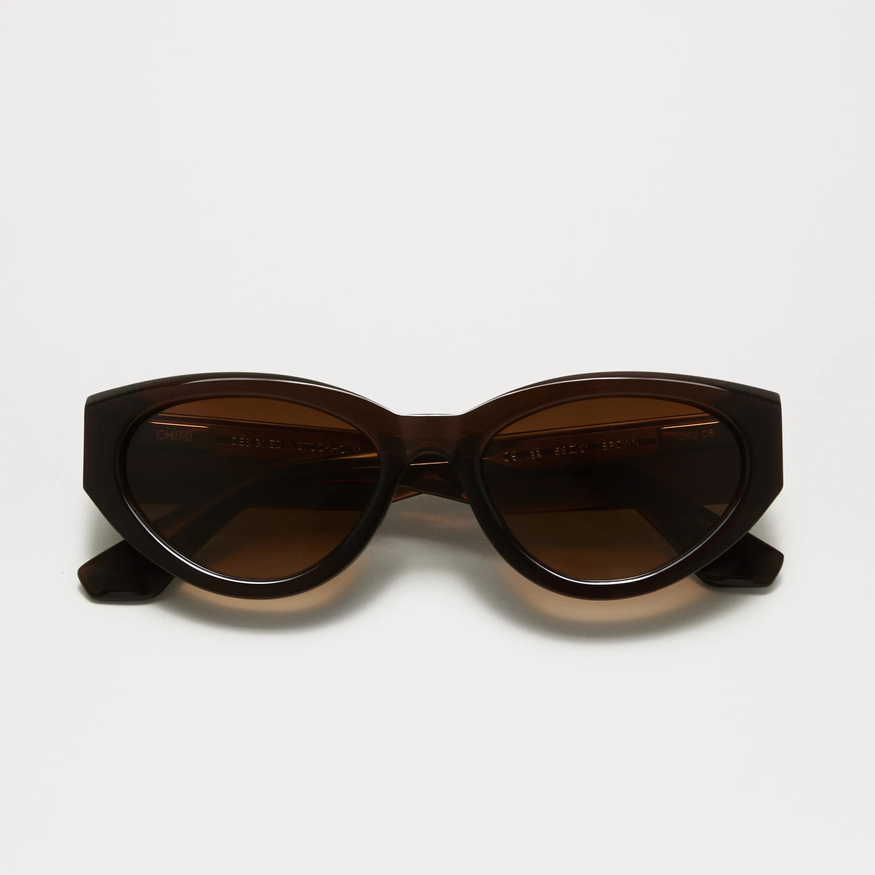 06 Core Brown Sunglasses featuring stylish, durable acetate frame and anti-scratch lenses for UV protection.