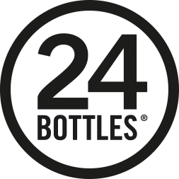 24 Bottles logo in black and white