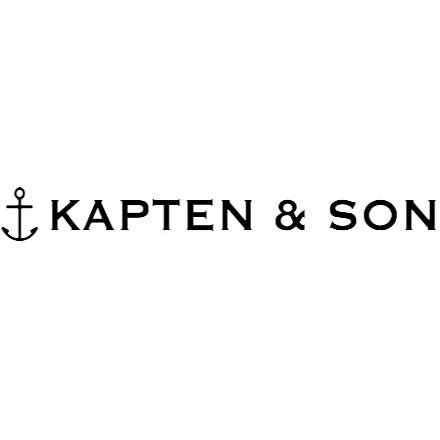 Logo of KAPTEN & SON with an anchor symbol on a white background