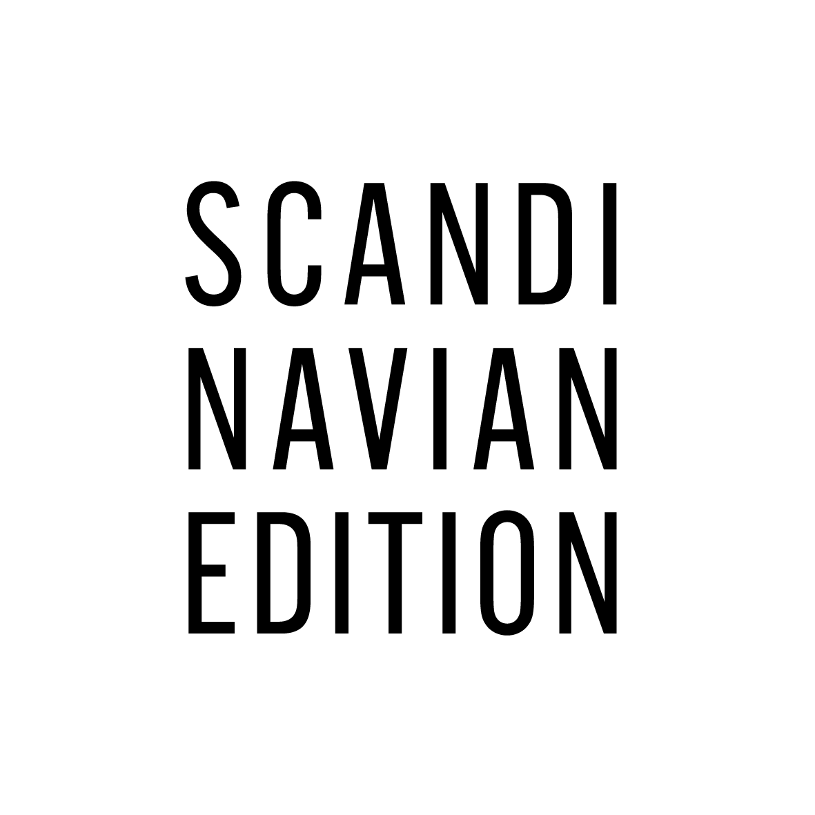 Text 'SCANDINAVIAN EDITION' in black on a white background