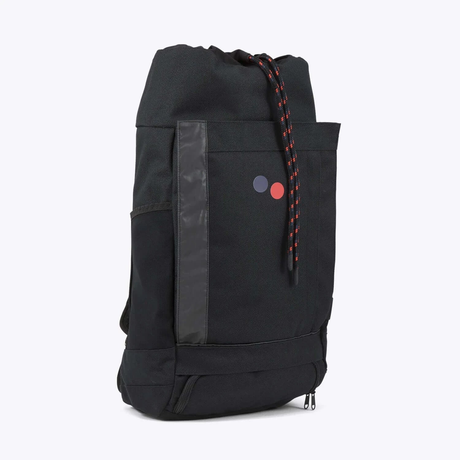 Blok Large Licorice Black Backpack with padded compartments and adjustable straps.