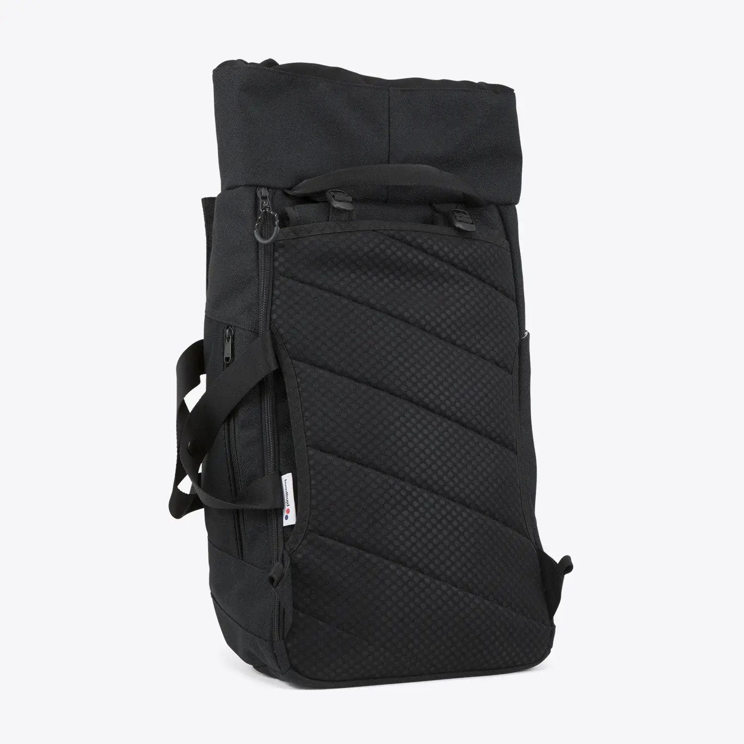 Blok Large Licorice Black Backpack with water repellent fabric and multiple access points