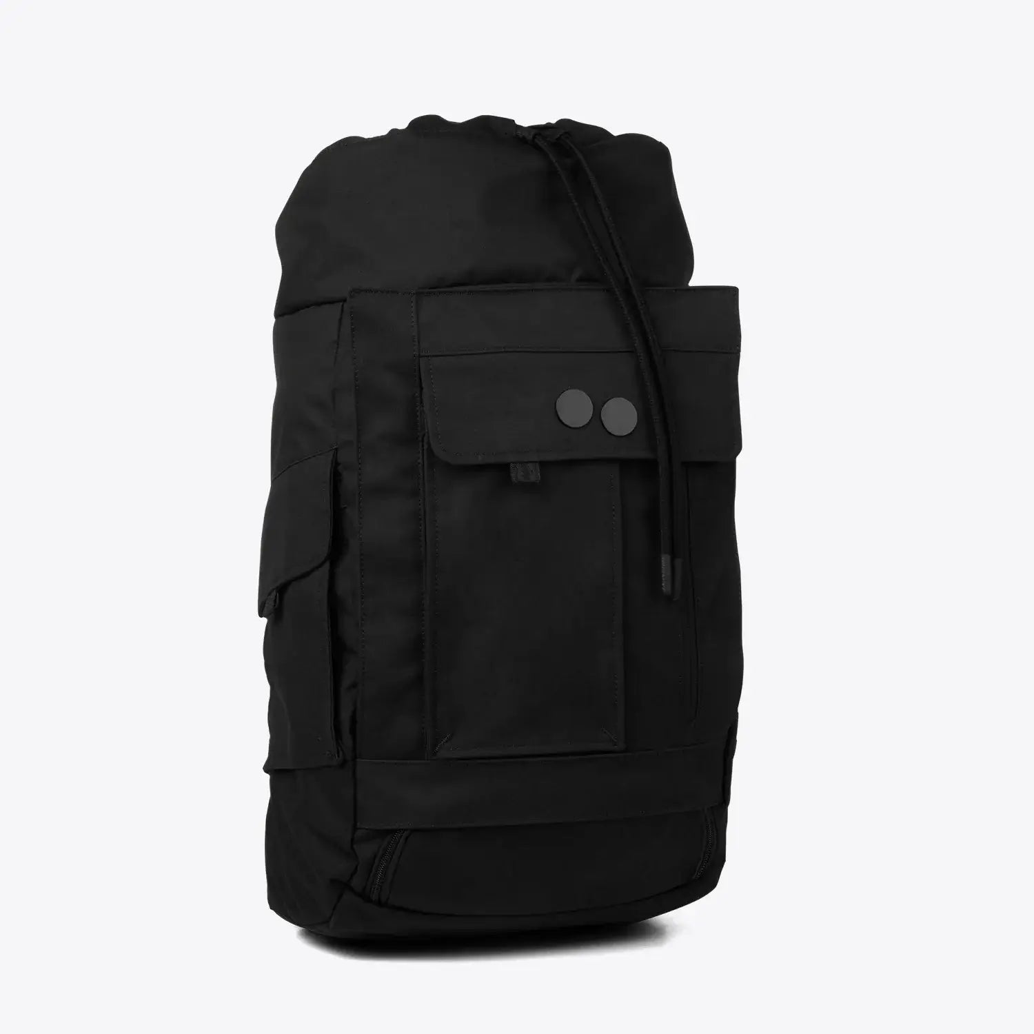 Blok Medium Construct Black Backpack with multiple storage compartments and water repellent design.