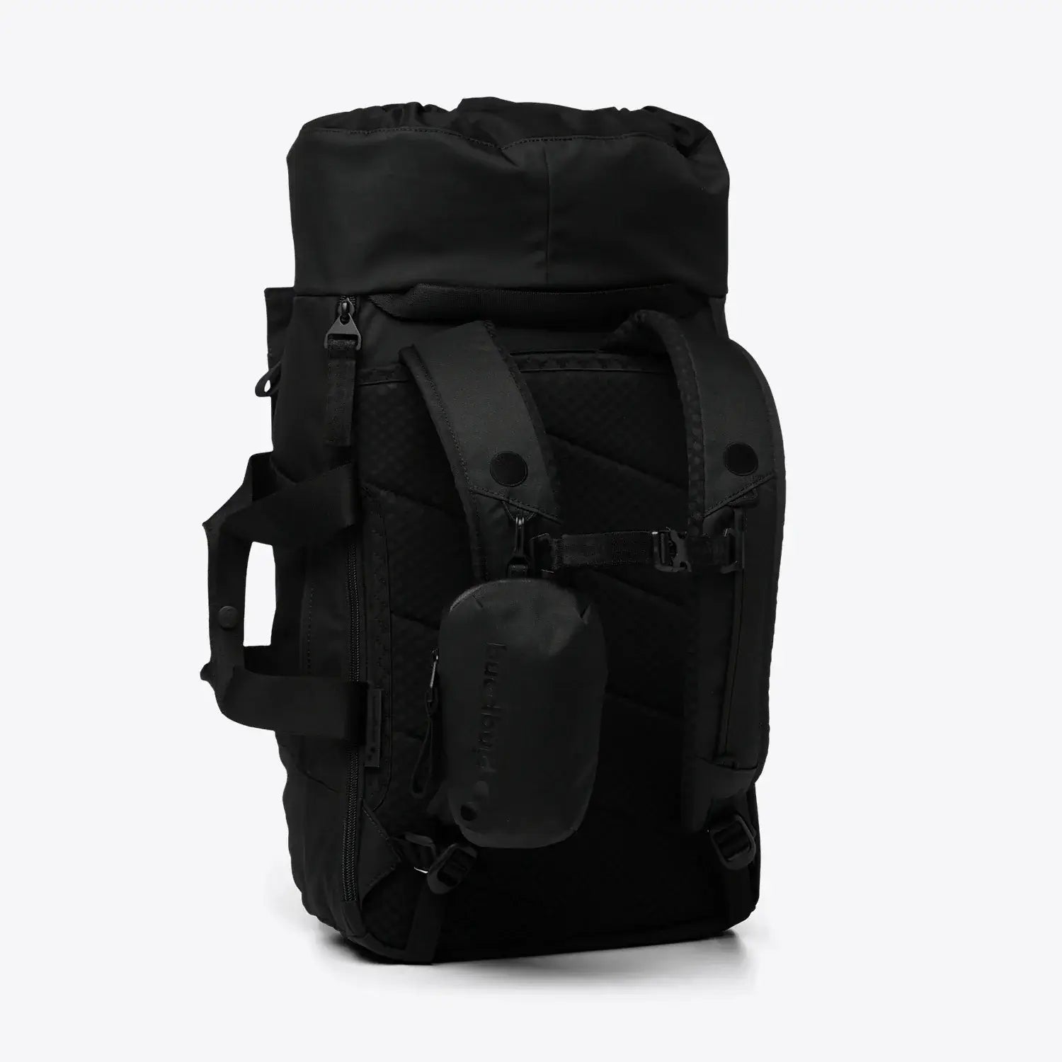 Blok Medium Construct Black Backpack featuring water repellent material and multiple access points.