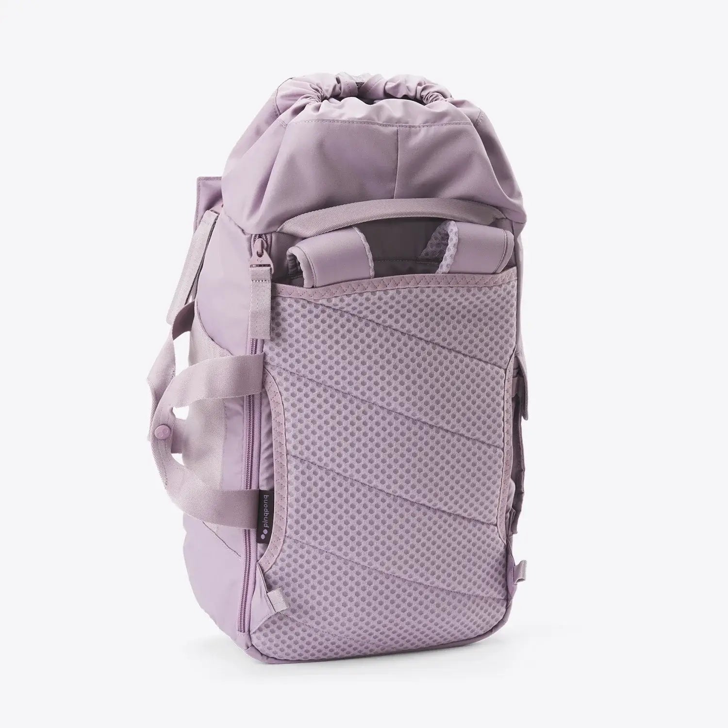 Blok Medium Construct Lilac Backpack with padded back panel and multiple access options.