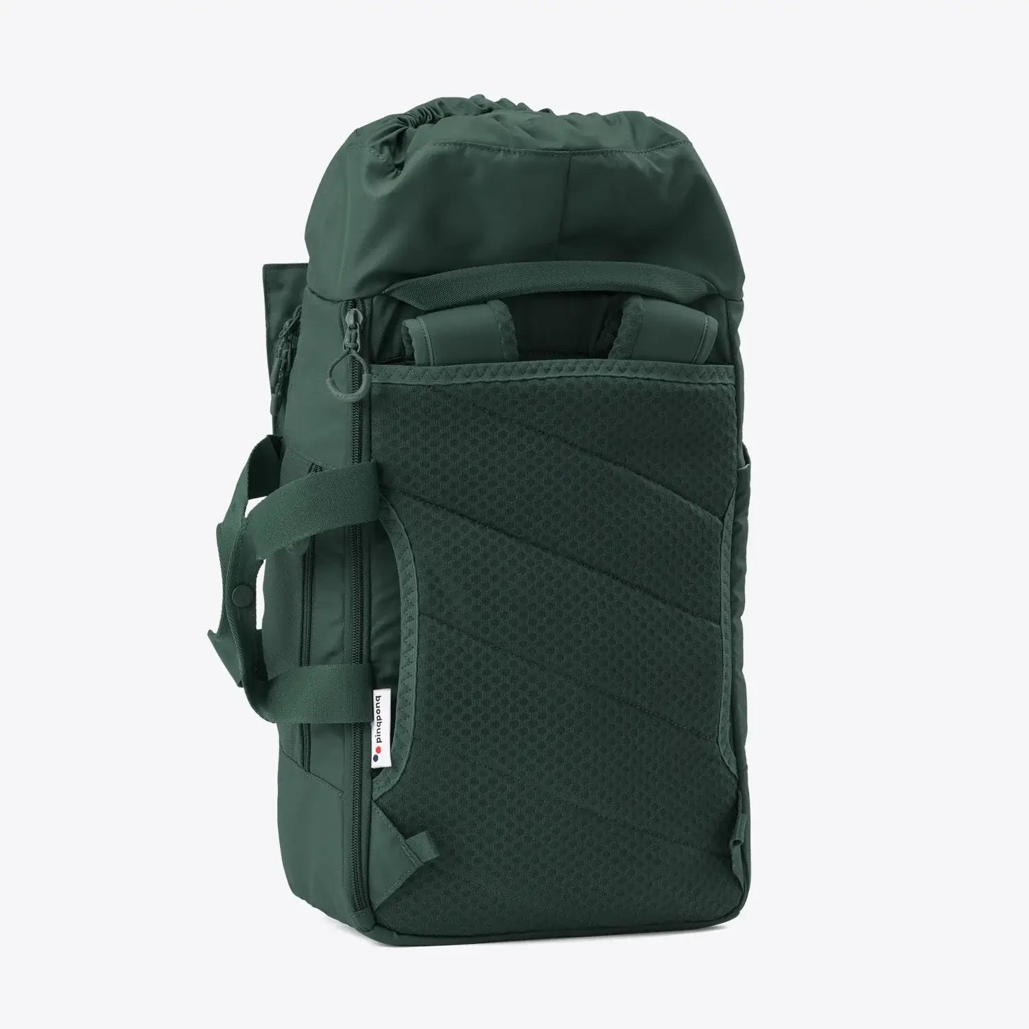 Blok Medium Cosmo Green Backpack featuring zipper closure, padded straps, and multiple access points.