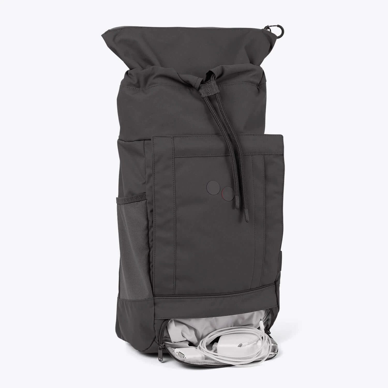 Blok Medium Deep Anthra Backpack showcasing waterproof material and multiple access options.