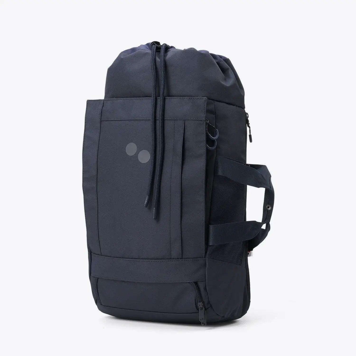 Blok Medium Fjord Navy Backpack featuring durable water repellent fabric and multiple access points for convenience.