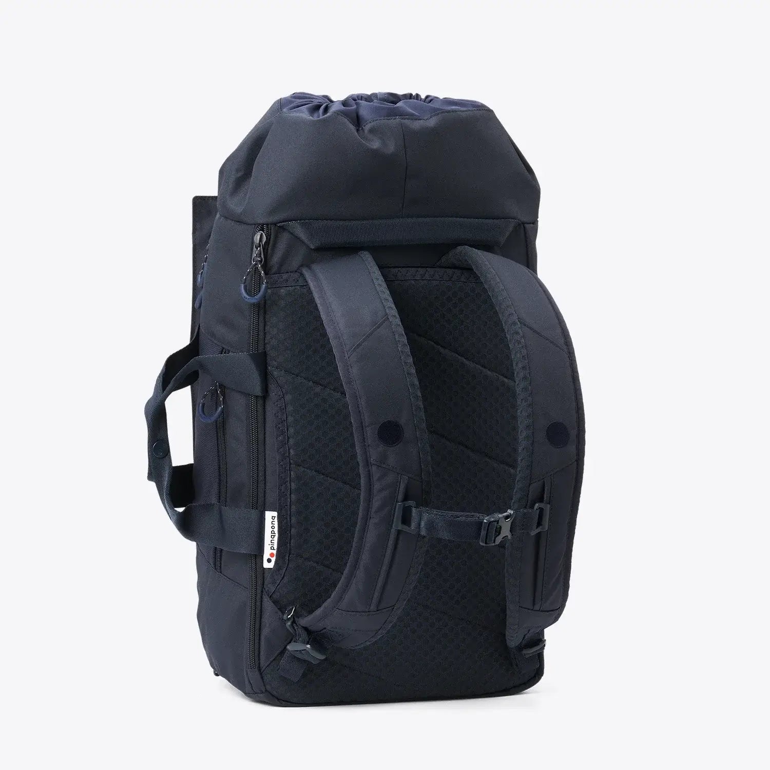 Blok Medium Fjord Navy Backpack with adjustable straps and water repellent material for durability and convenience.