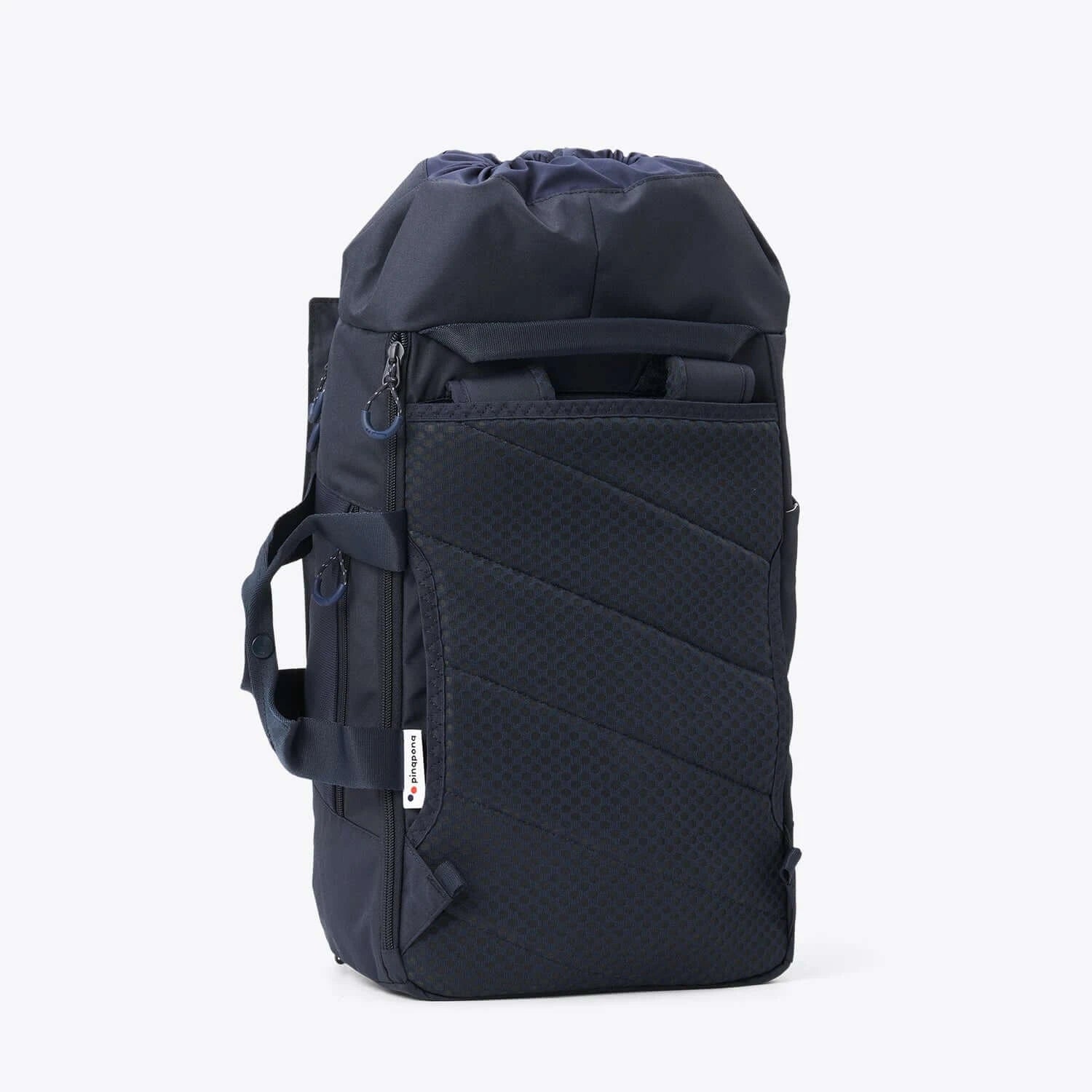 Blok Medium Fjord Navy Backpack showcasing a durable and stylish design with multiple access points.