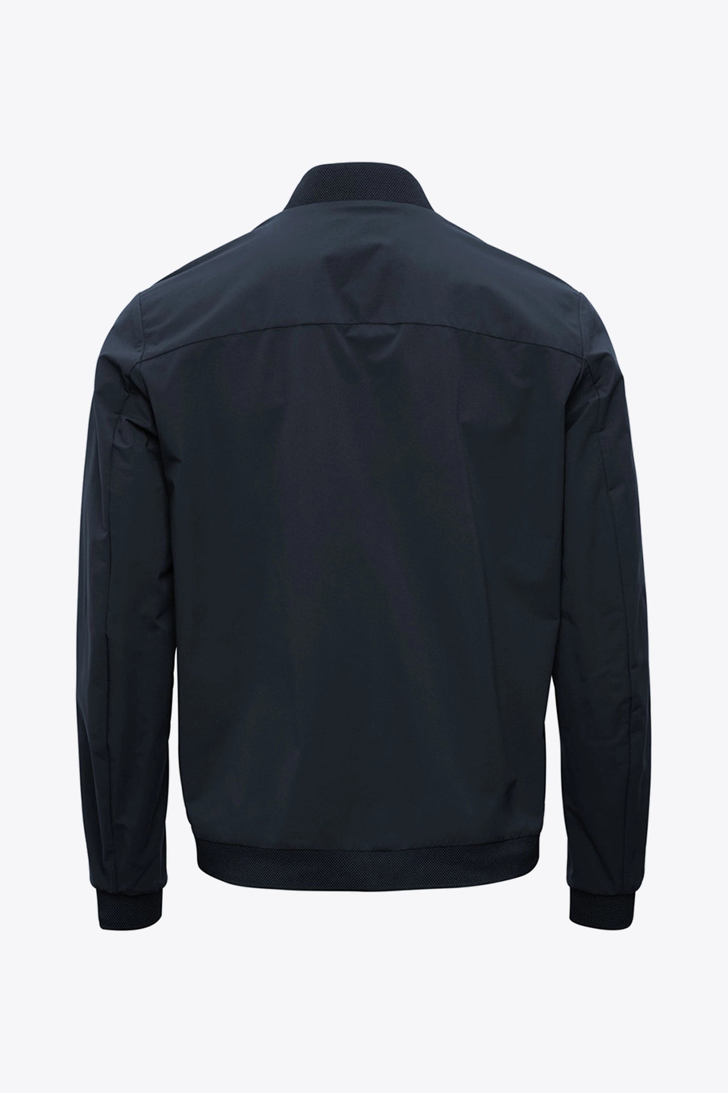 Back view of the Campo II Navy Jacket, a lightweight windproof and water-resistant summer jacket.