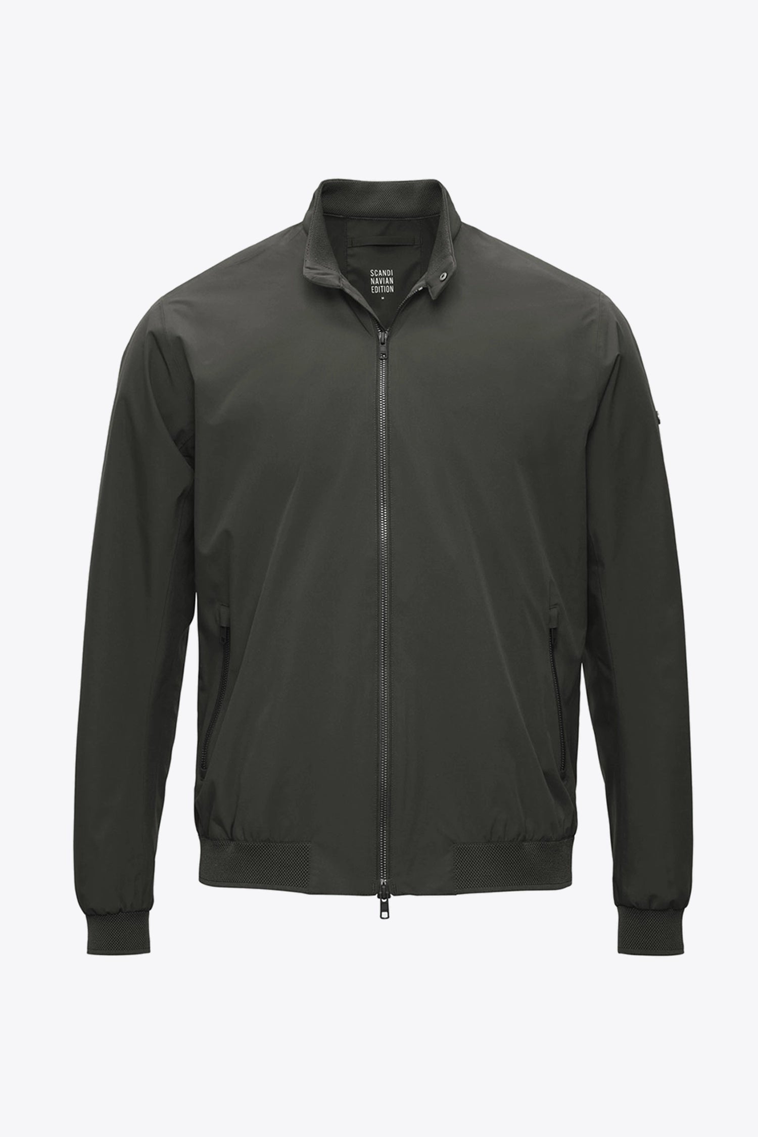 Plain II Dark Olive Jacket, versatile summer jacket with modern city look, windproof and waterproof.