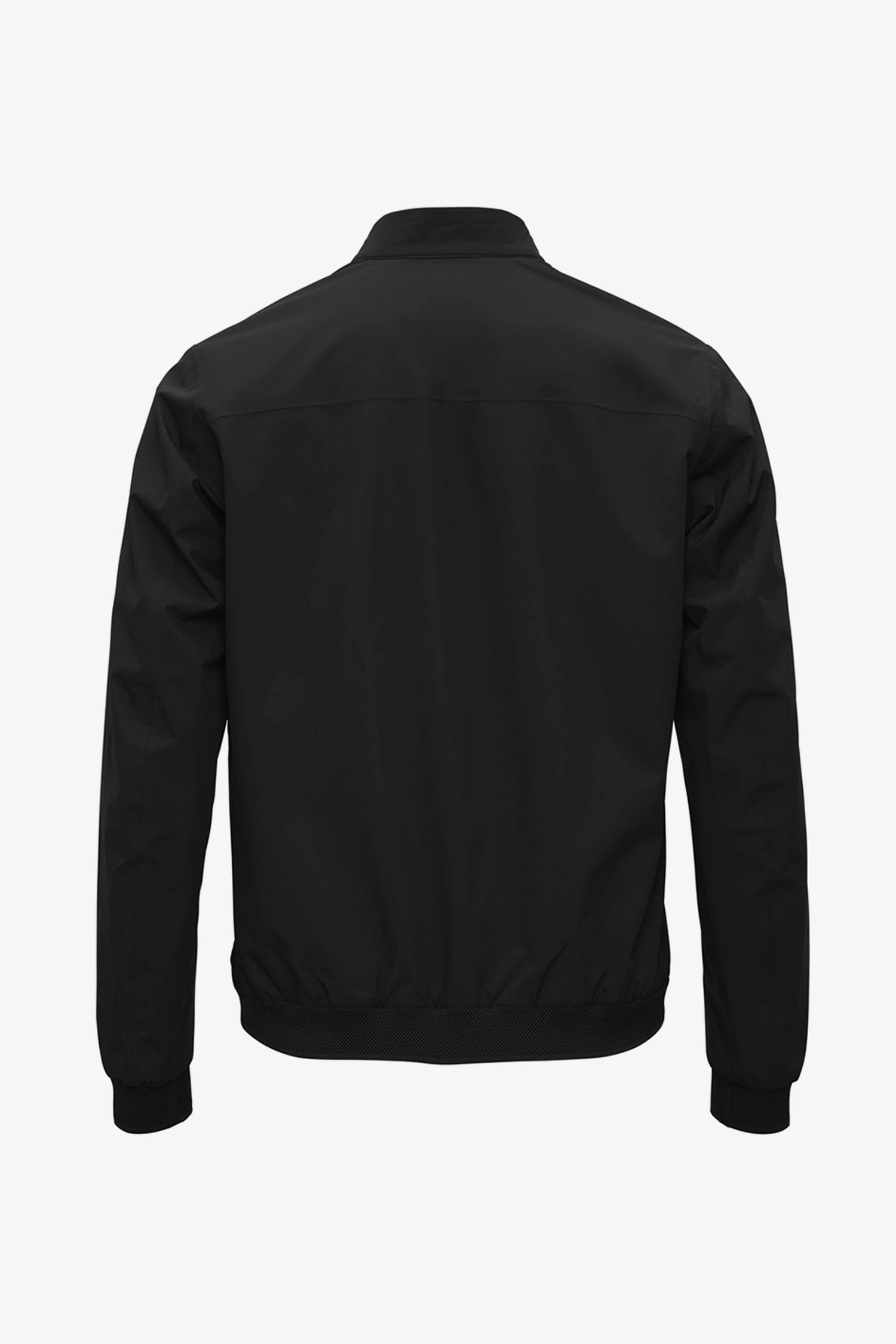 Back view of the Plain II Onyx Jacket, a versatile summer windproof and waterproof jacket.