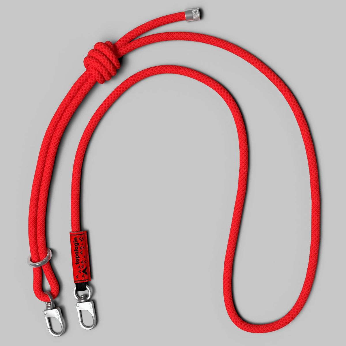 8.0mm Rope Strap Flash Topologie Red with adjustable length and quick release carabiner.