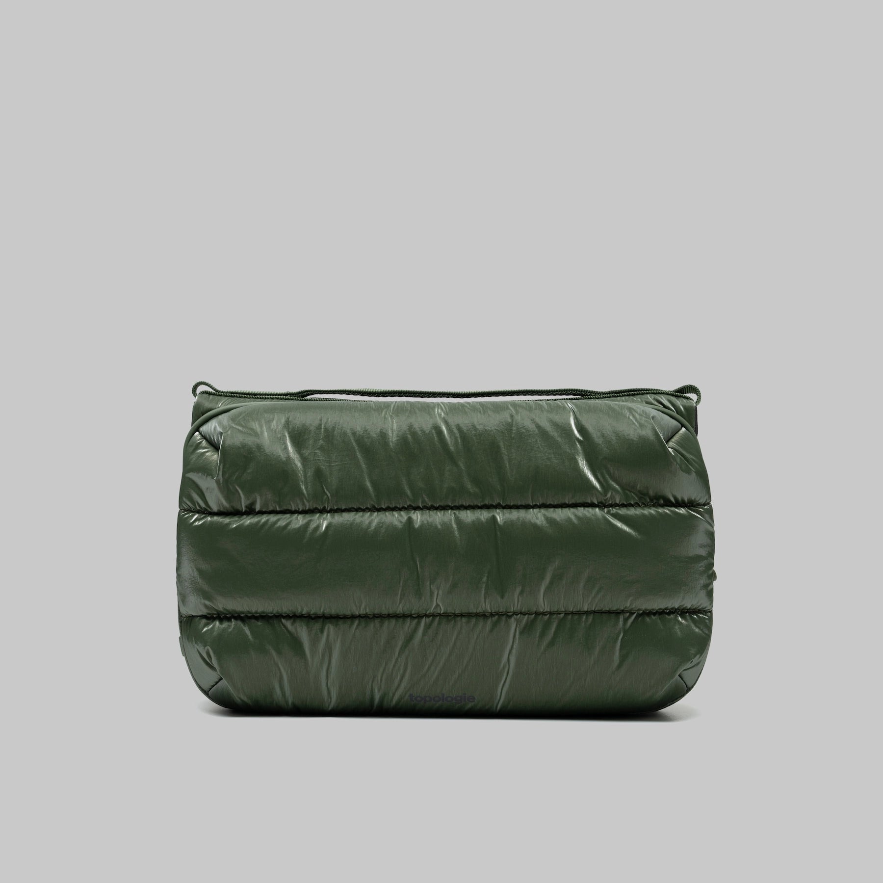 Bottle Sacoche Large Deep Forest Metallic Puffer Tasche