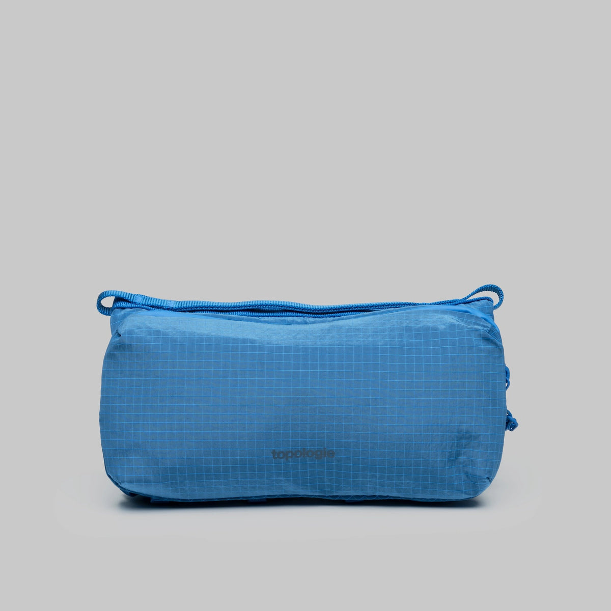 Bottle Sacoche Medium Sonic Vintage Ripstop Bag in blue with zippered compartments and water repellent fabric.
