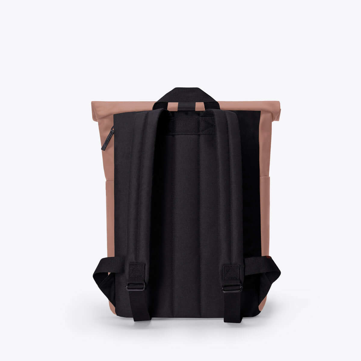 Hajo Macro Lotus Redwood Backpack with padded shoulder straps and roll-top closure.