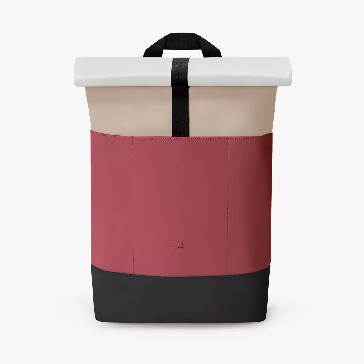 Hajo Lotus Infinity Sand Burgundy Backpack with waterproof design and padded straps for comfort.