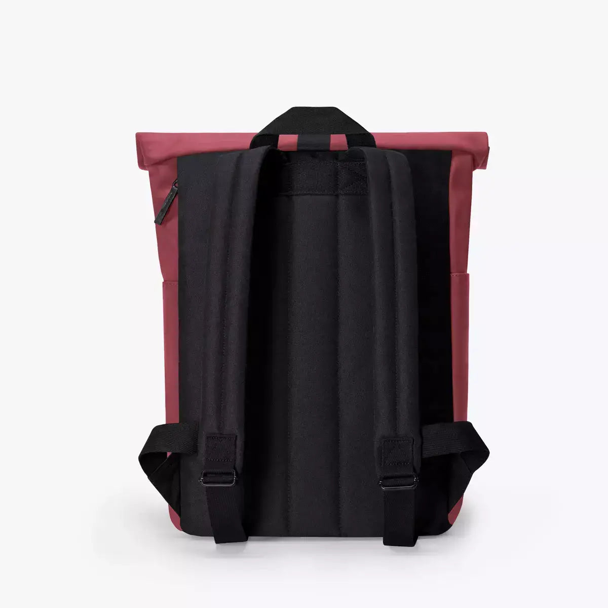 Hajo Mini Lotus Infinity Burgundy Backpack back view showcasing padded straps and waterproof material.