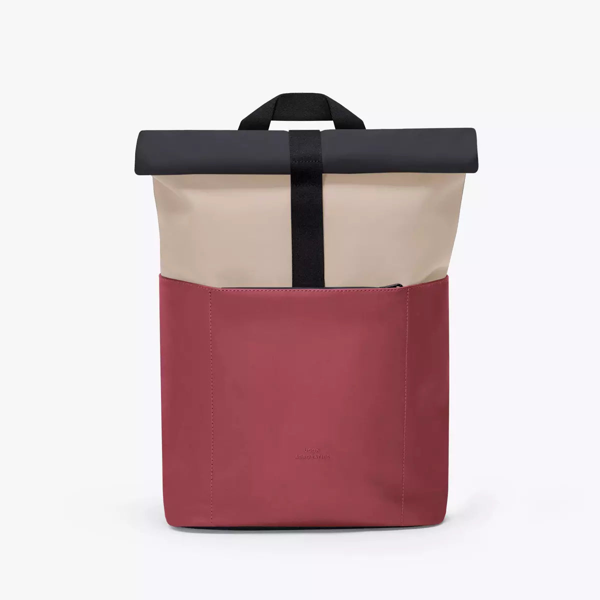 Hajo Mini Lotus Infinity Sand Burgundy Backpack with a sleek design and waterproof material.