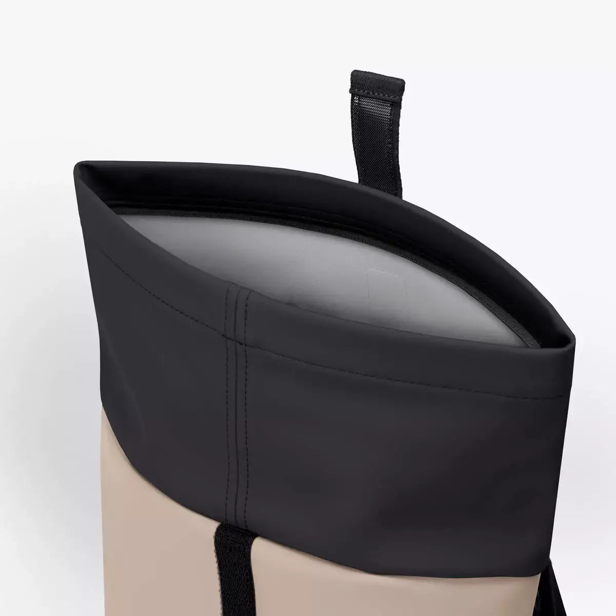 Top view of Hajo Mini Lotus Infinity Sand Burgundy Backpack, featuring durable materials and stylish design.