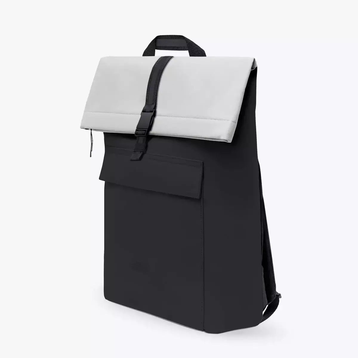 Jannik Medium Aloe Black Light Grey Backpack with roll-top closure and padded straps