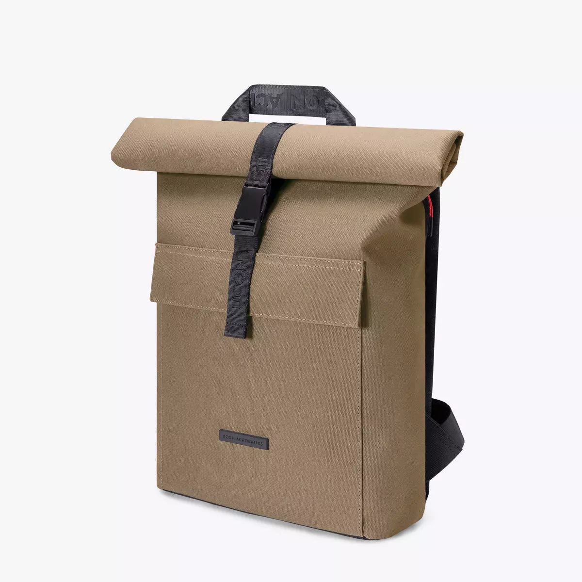 Jannik Mini Phantom Olive Reflective Backpack with roll-top closure and padded straps