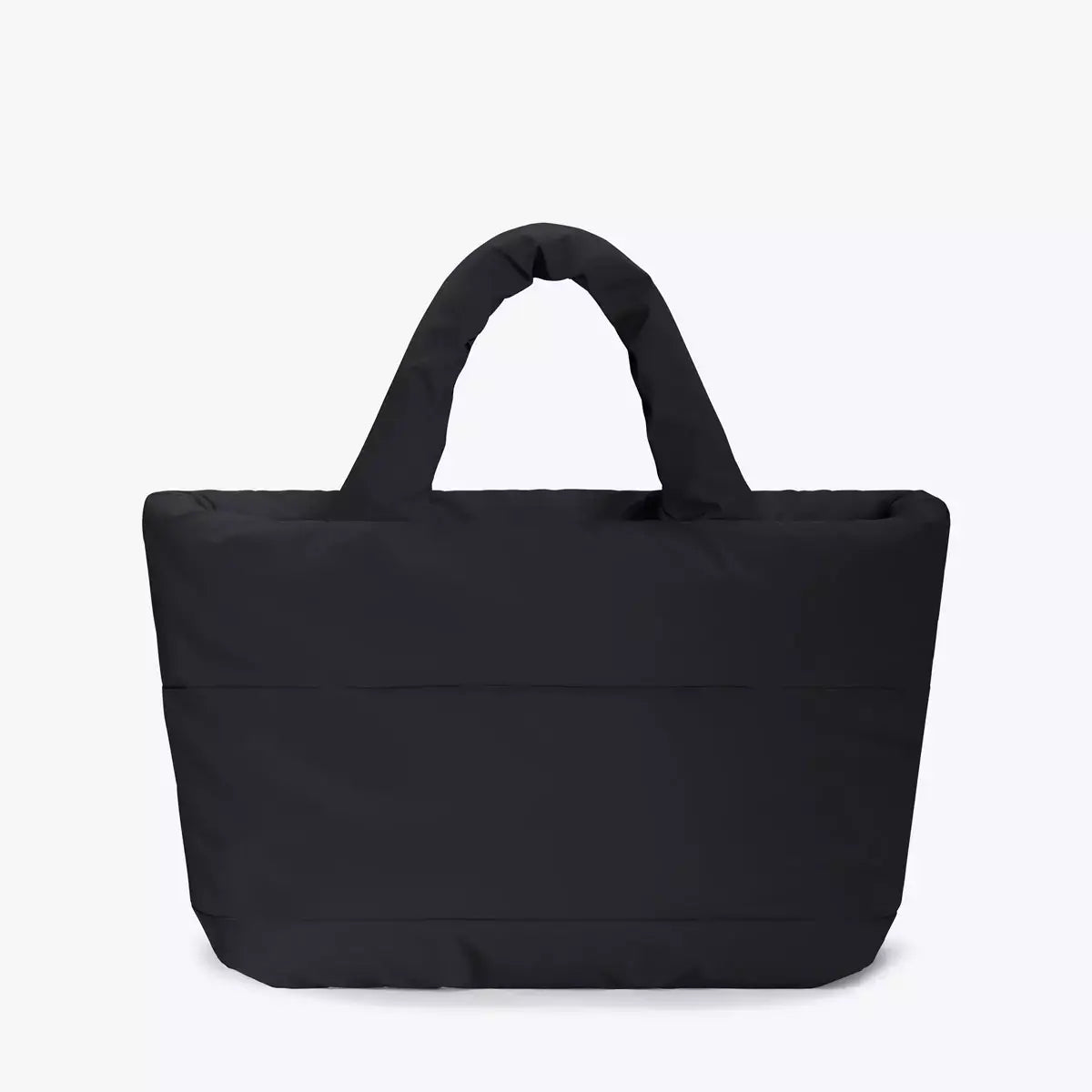 Olivia Medium Moss Black Shoulder Bag shown in sleek black design, featuring sturdy handles and spacious main compartment.