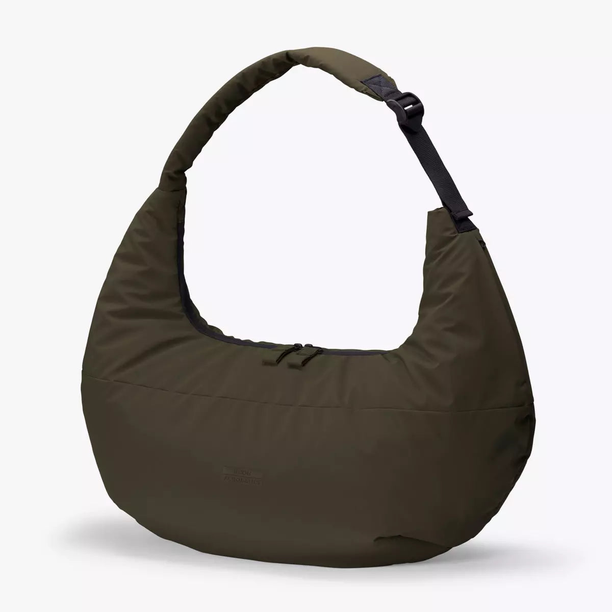 Shota Large Moss Olive Shoulder Bag in a stylish design, featuring a padded shoulder strap and water-resistant material.
