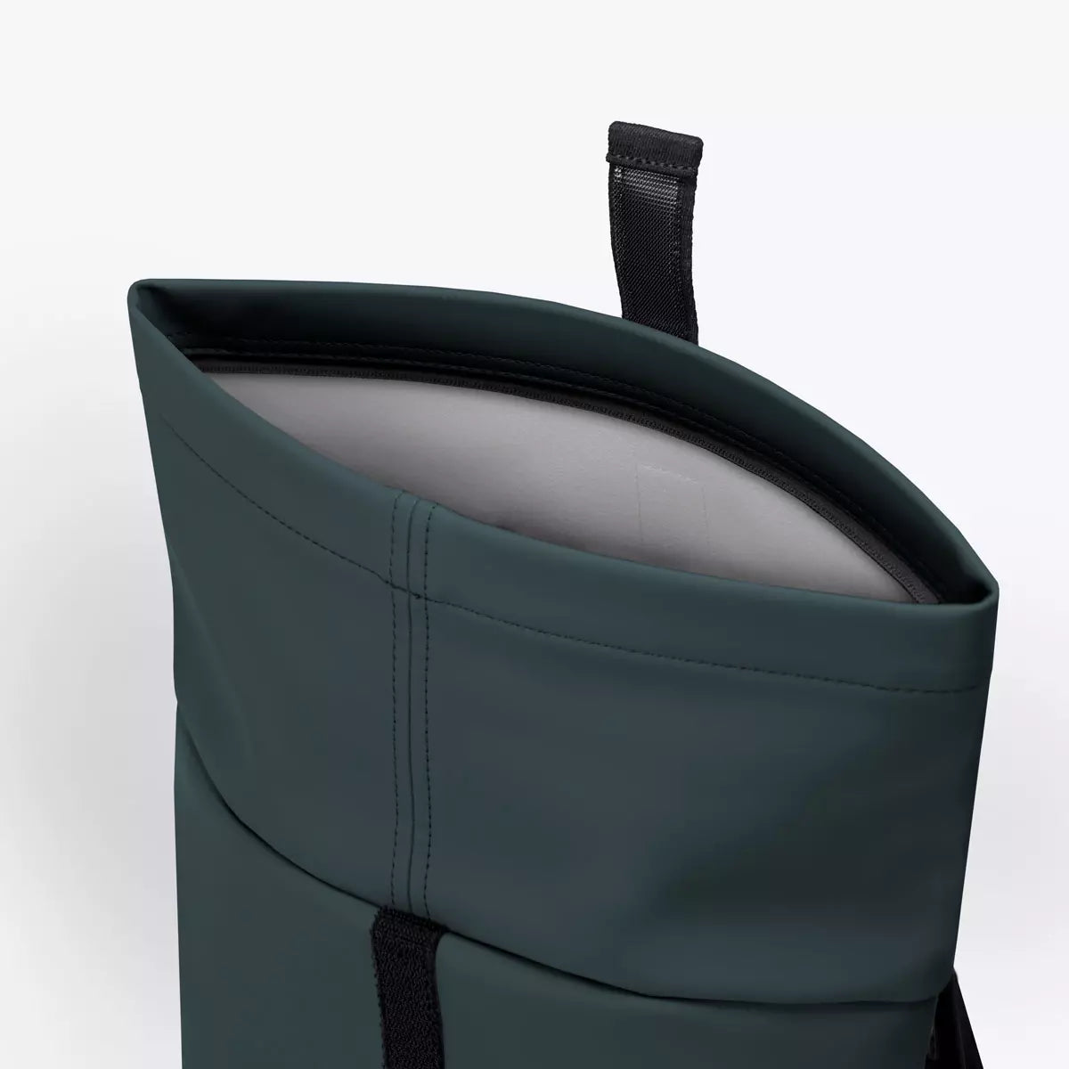 Hajo Lotus Infinity Forest Backpack showing the top opening and inner lining detail.