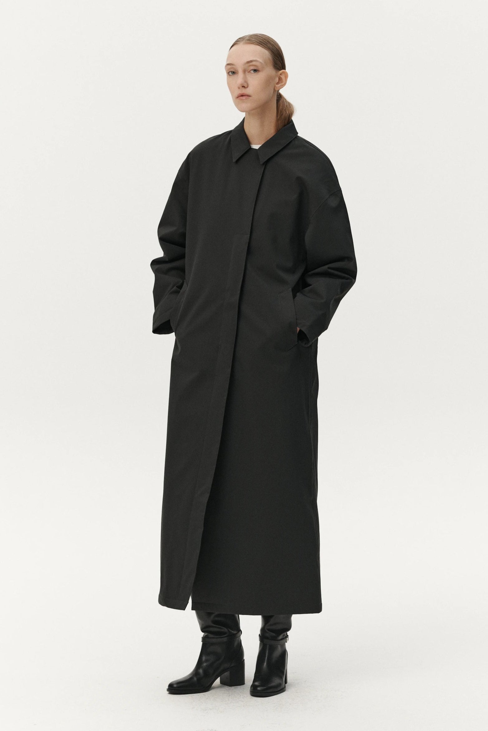 Janice B Ninspin Washed Black Coat