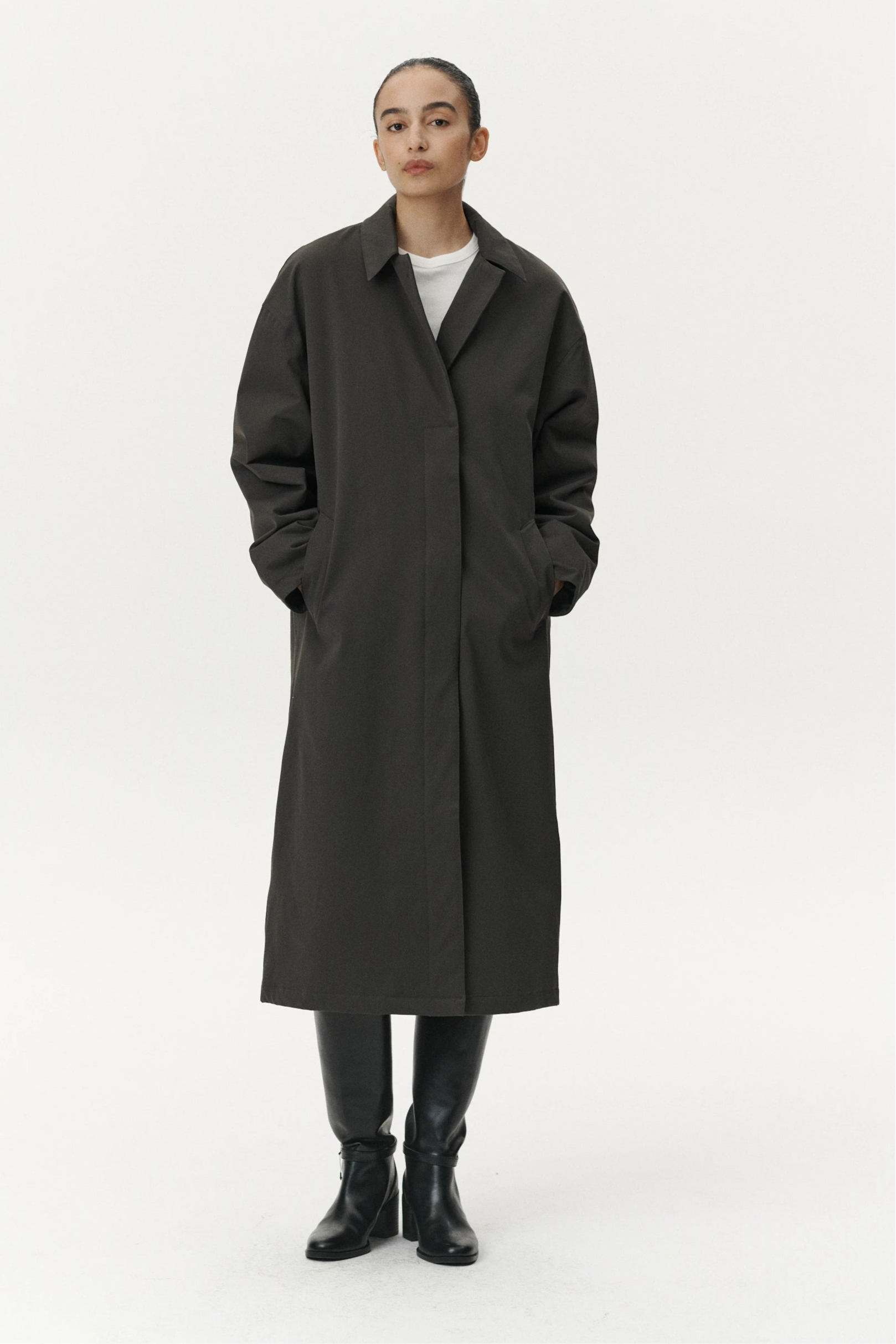 Janice B Ninspin Faded Coffee Coat
