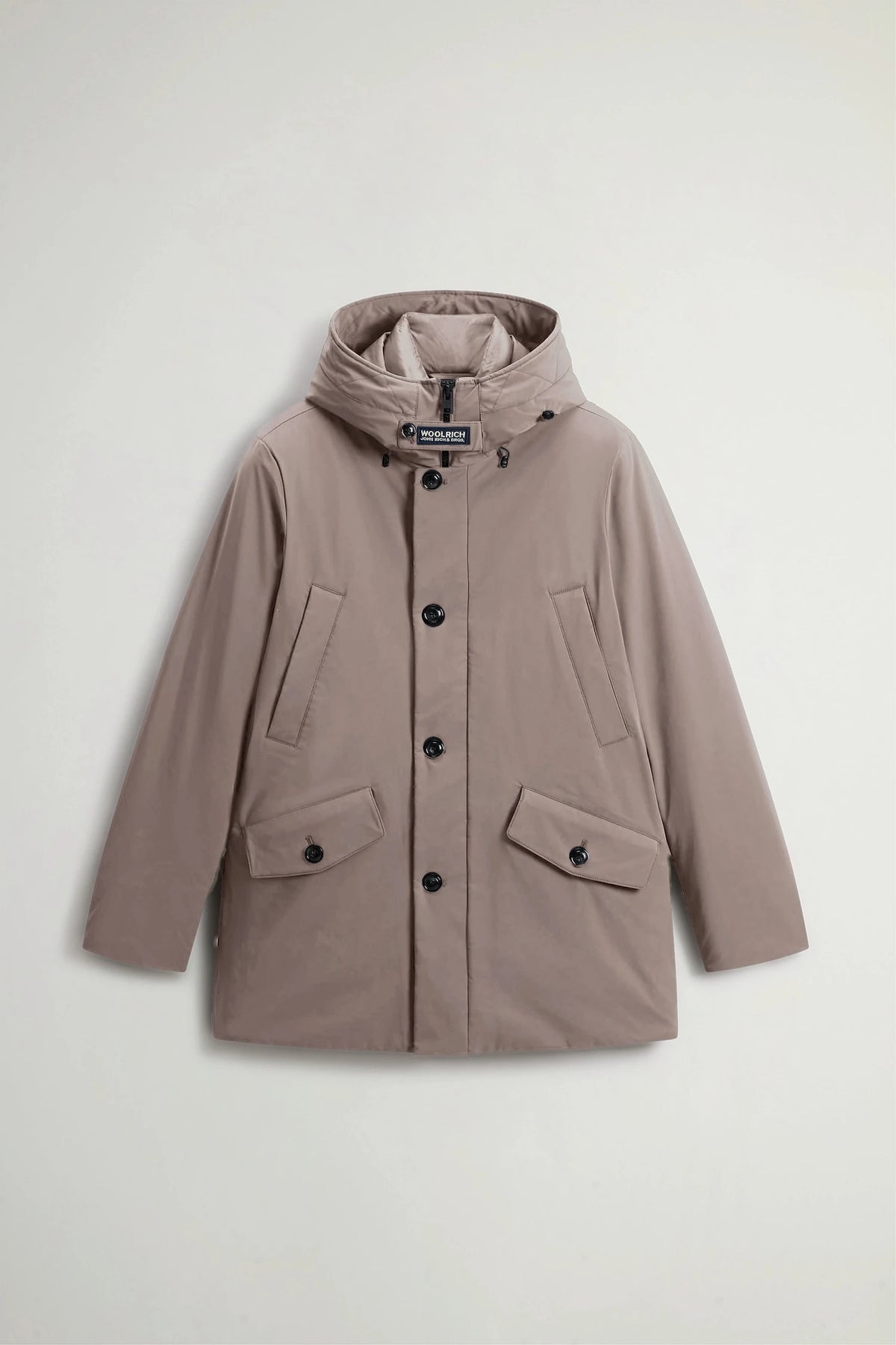 Stretch Parka Falcon Coat by Woolrich, a light and stylish windproof jacket with adjustable hood.