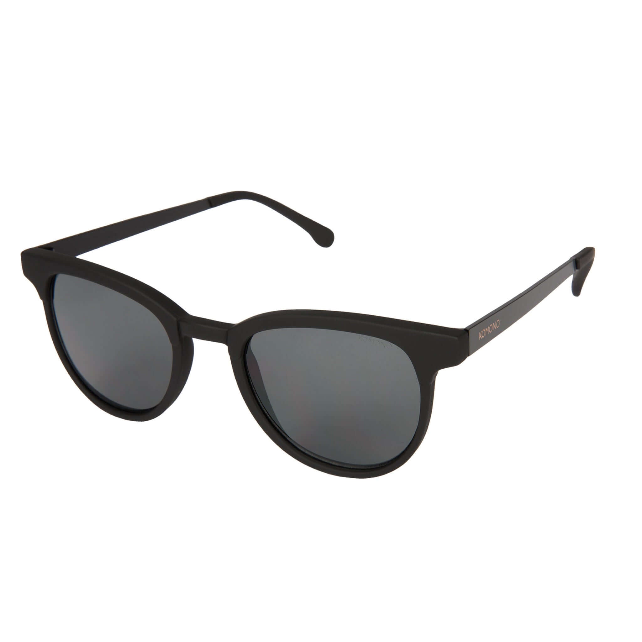 Francis Metal Black Sunglasses with grey lenses, UV 400 protection, and a stylish black frame for men and women.