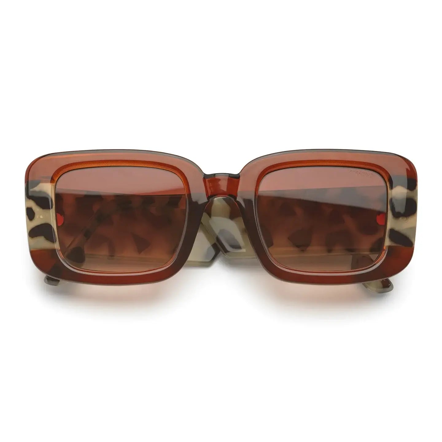 Avery Bronze Bobcoat Sunglasses with eco-made bio nylon frame and scratch-resistant lenses.