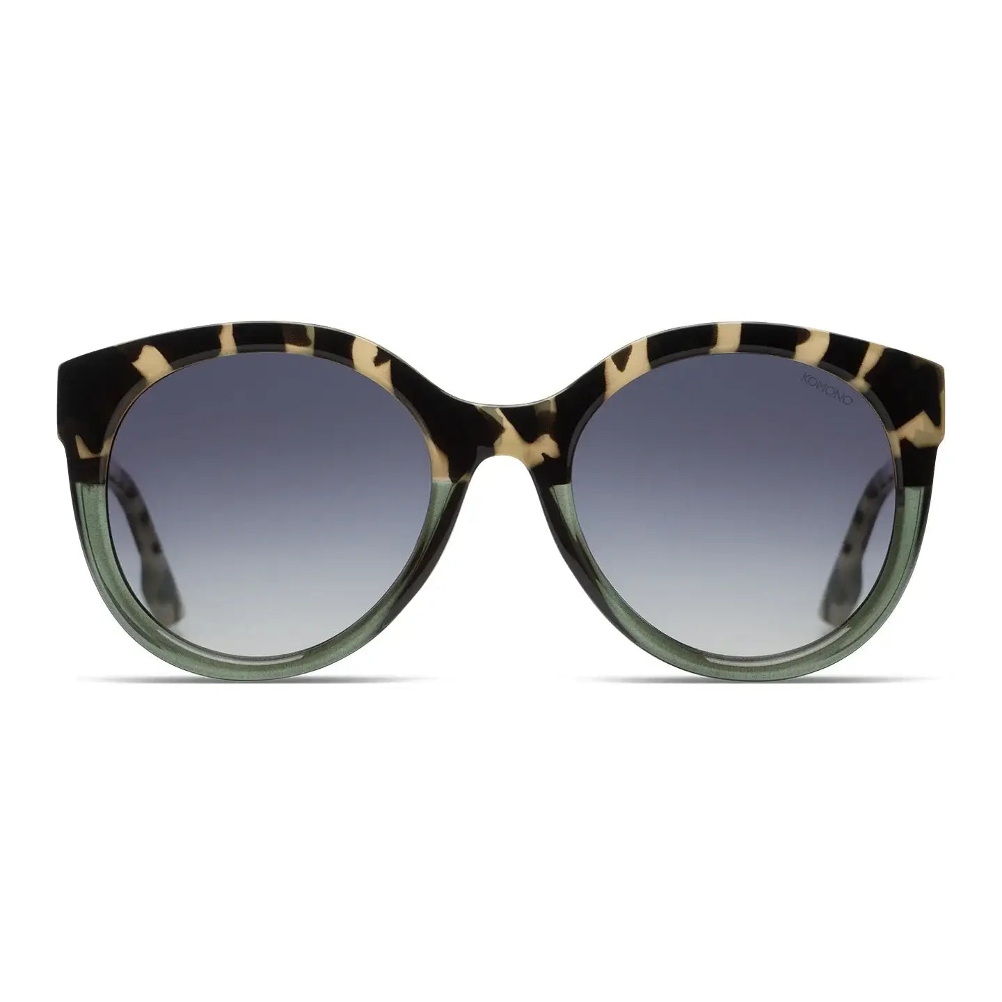 Ellis Emerald Bobcoat Sunglasses featuring UV 400 protection and eco-made frame in chic leopard print.