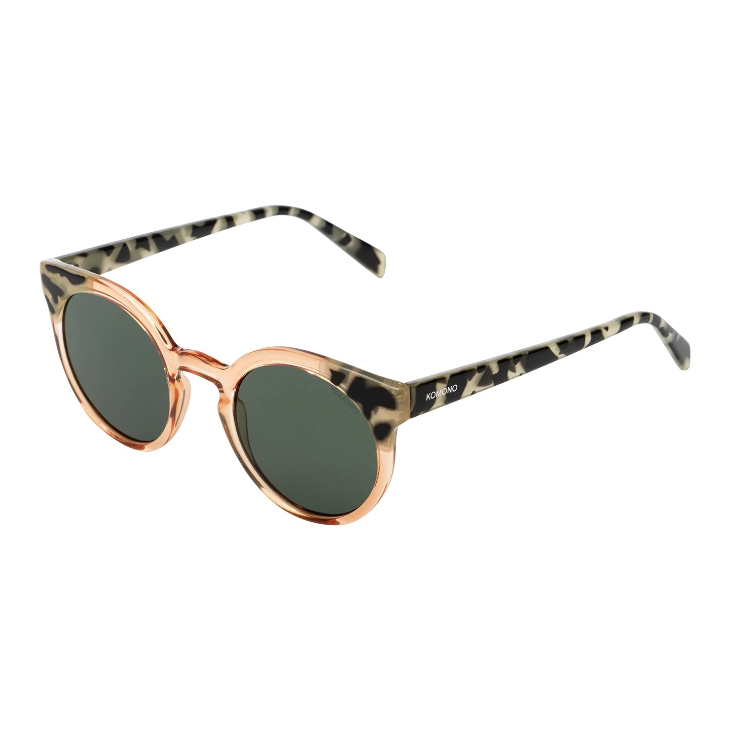Lulu Coral Bobcoat Sunglasses with cat eye model, UV 400 protection, eco-friendly frame, and scratch-resistant lenses.