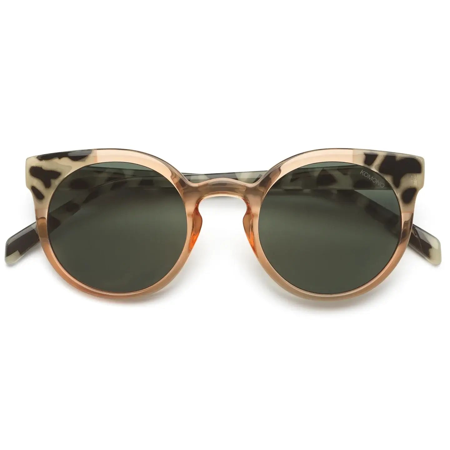 Lulu Coral Bobcoat Sunglasses featuring cat eye design, UV 400 protection, eco-friendly bio nylon frame.