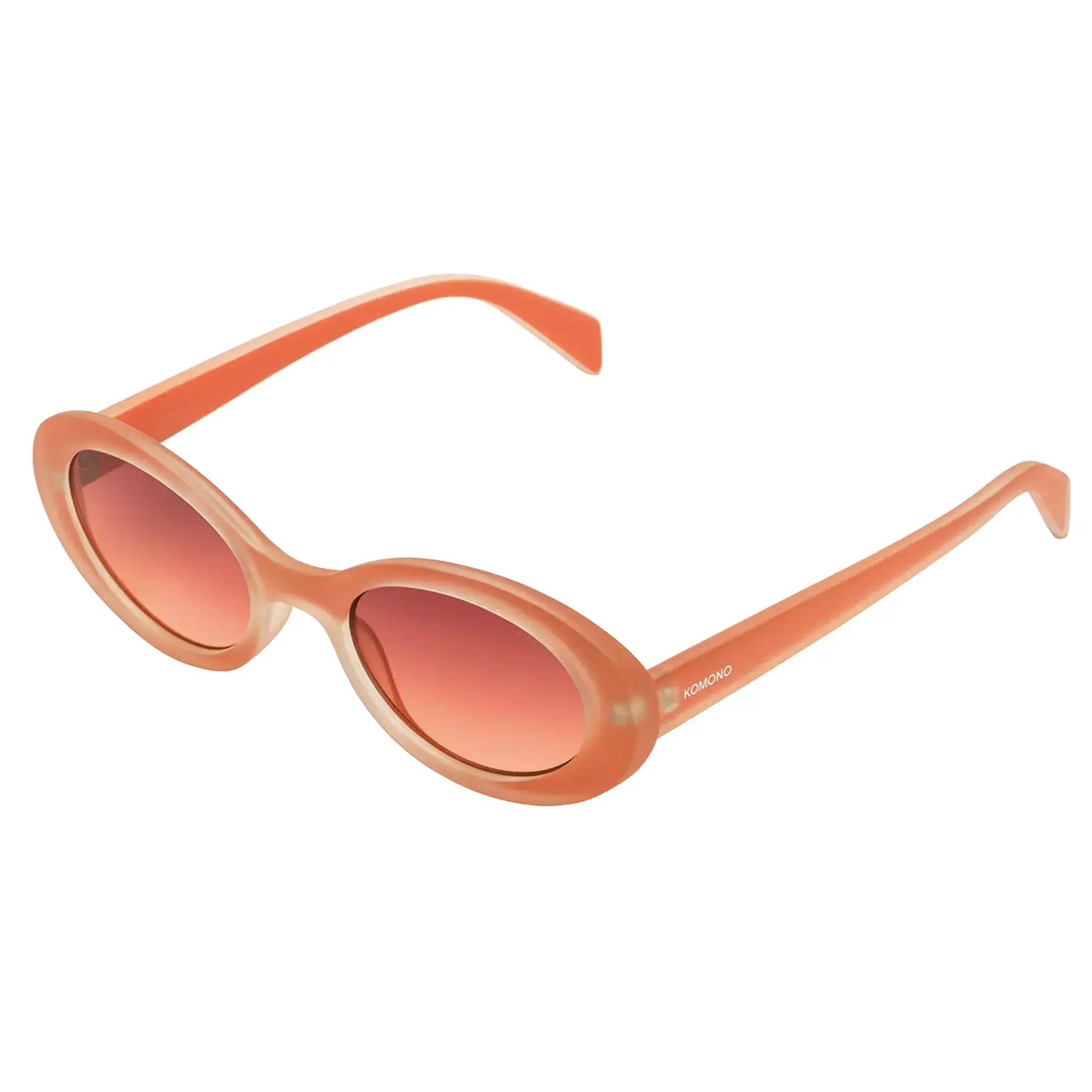 Ana Velvet Coral Sunglasses with gradient rose lenses and eco-friendly bio nylon frame.