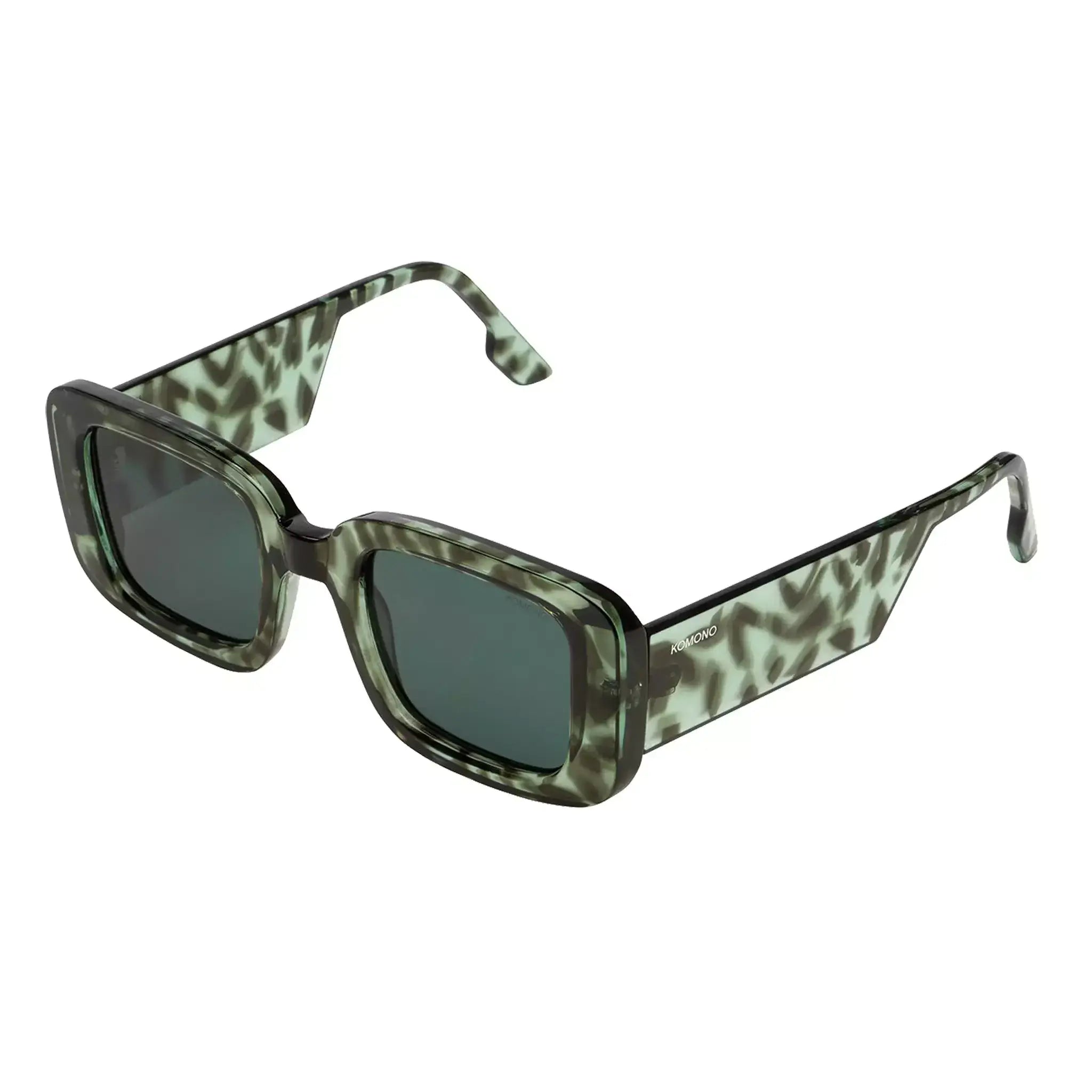 Avery Aquatic Teal Sunglasses featuring dark green blue lenses and eco-made bio nylon frame.