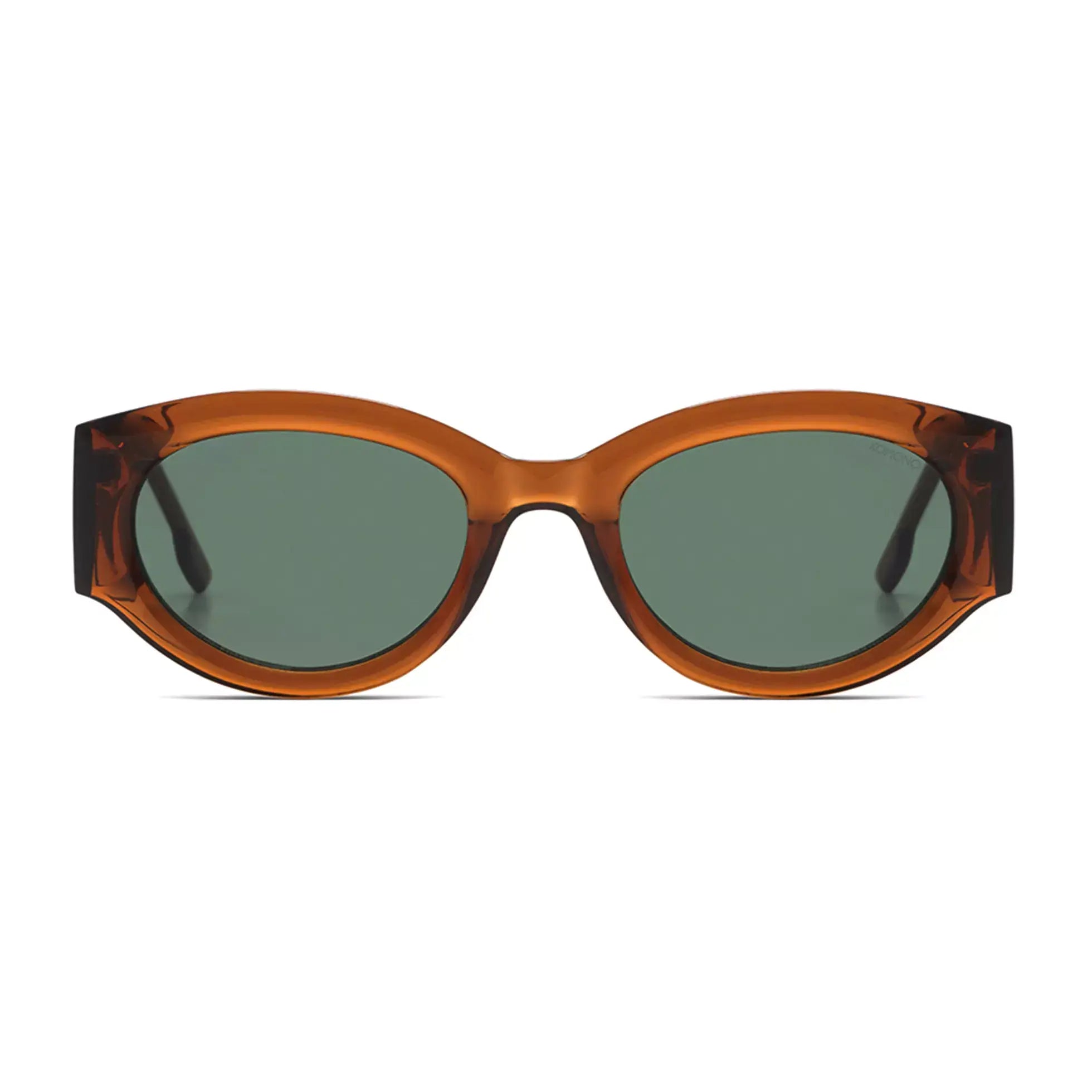 Dax Bronze Sunglasses with solid green lenses and eco-made bio nylon frame for UV protection