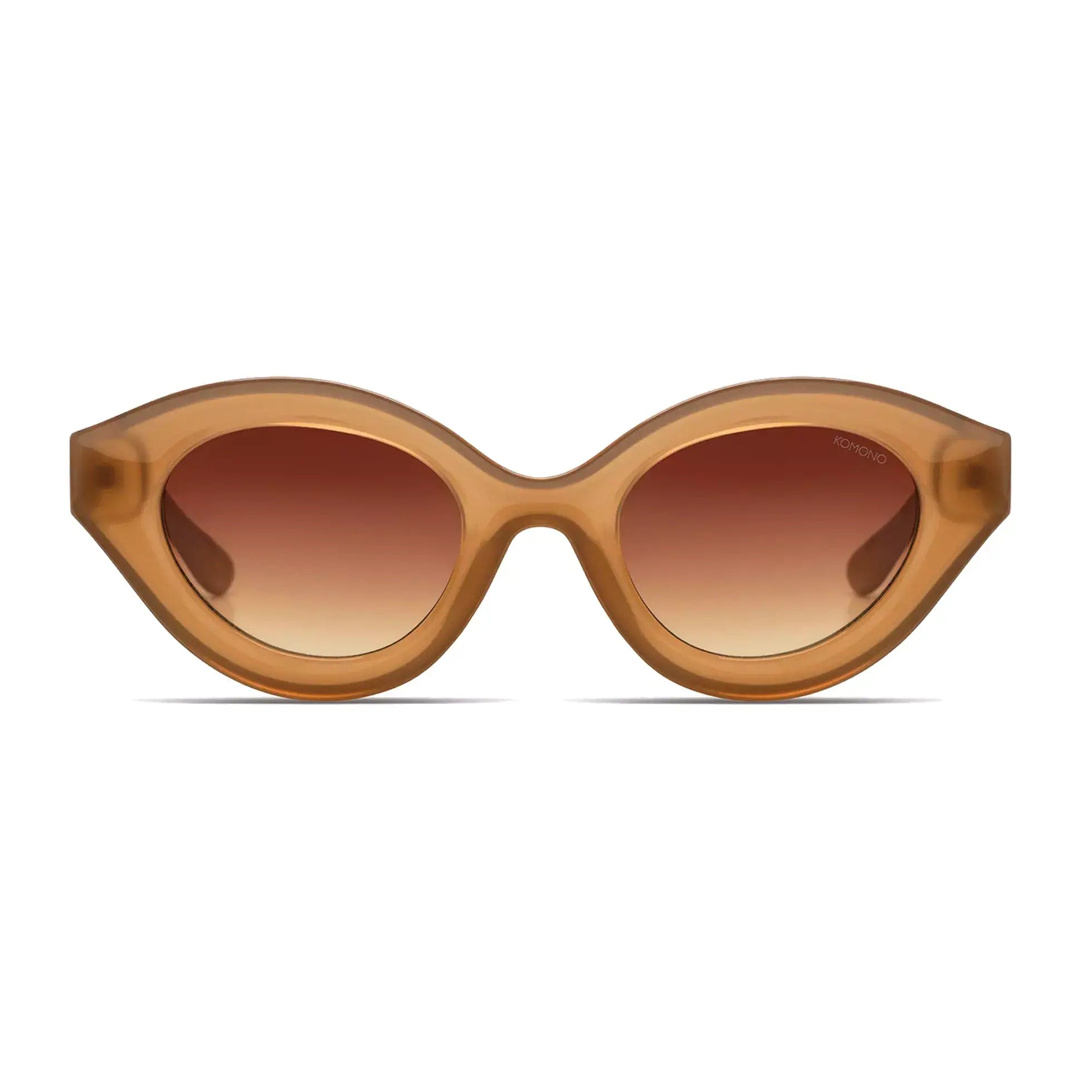 Grace Sahara Sunglasses in gradient brown with eco-made bio nylon frame and UV 400 protection, stylish and scratch resistant.