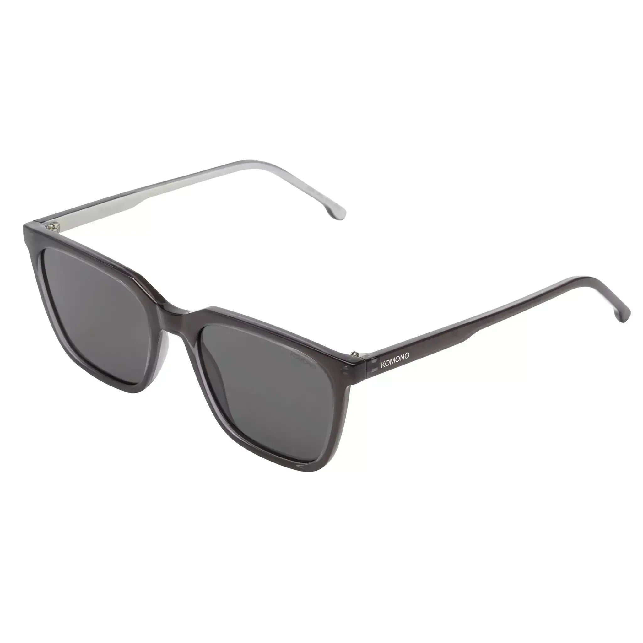 Jay Iron Sunglasses in Solid Smoke with UV 400 protection and eco-friendly frame.