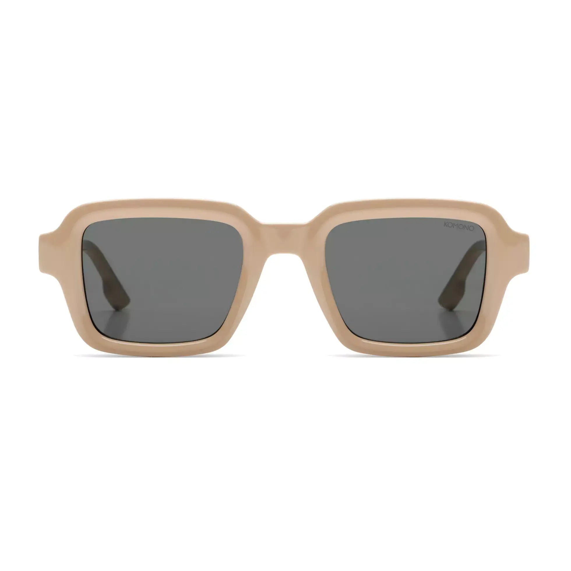 Lionel Almond Sunglasses in solid smoke with eco-made bio nylon frame and scratch resistant lenses.