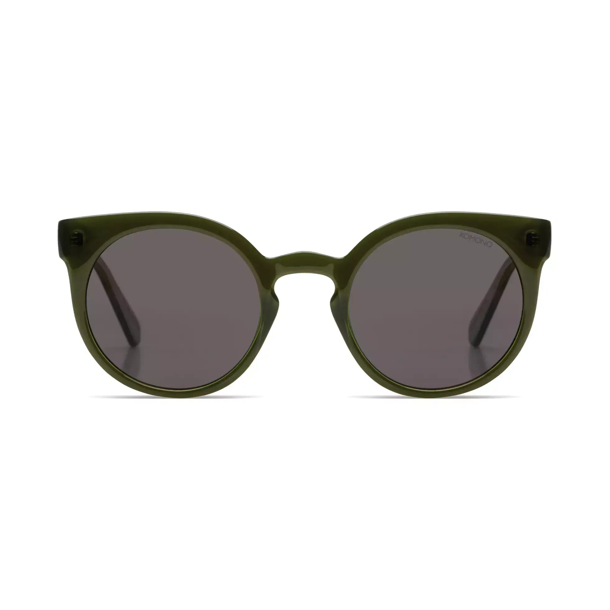 Lulu Seaweed Sunglasses Cat Eye UV 400 protection with solid smoke lenses and eco-friendly frame