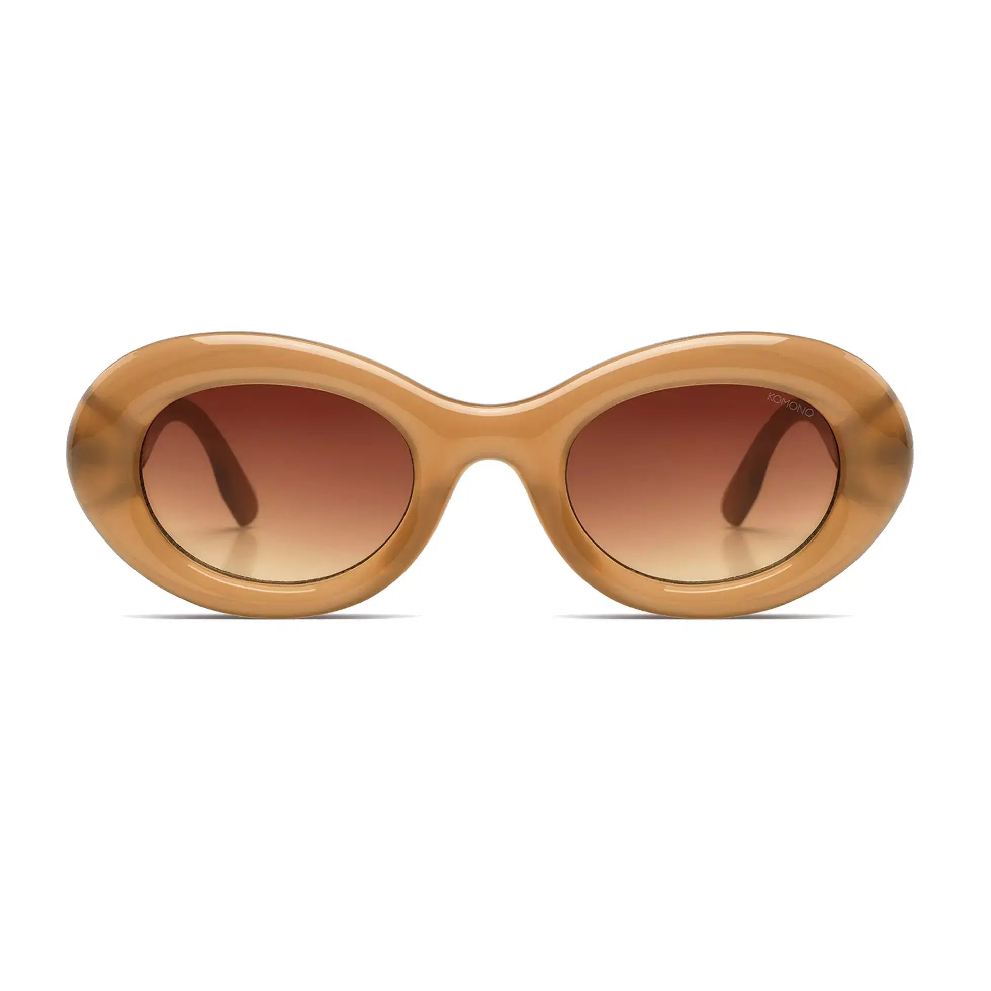 Molly Sahara Sunglasses with gradient brown lenses and eco-made bio nylon frame for UV protection.