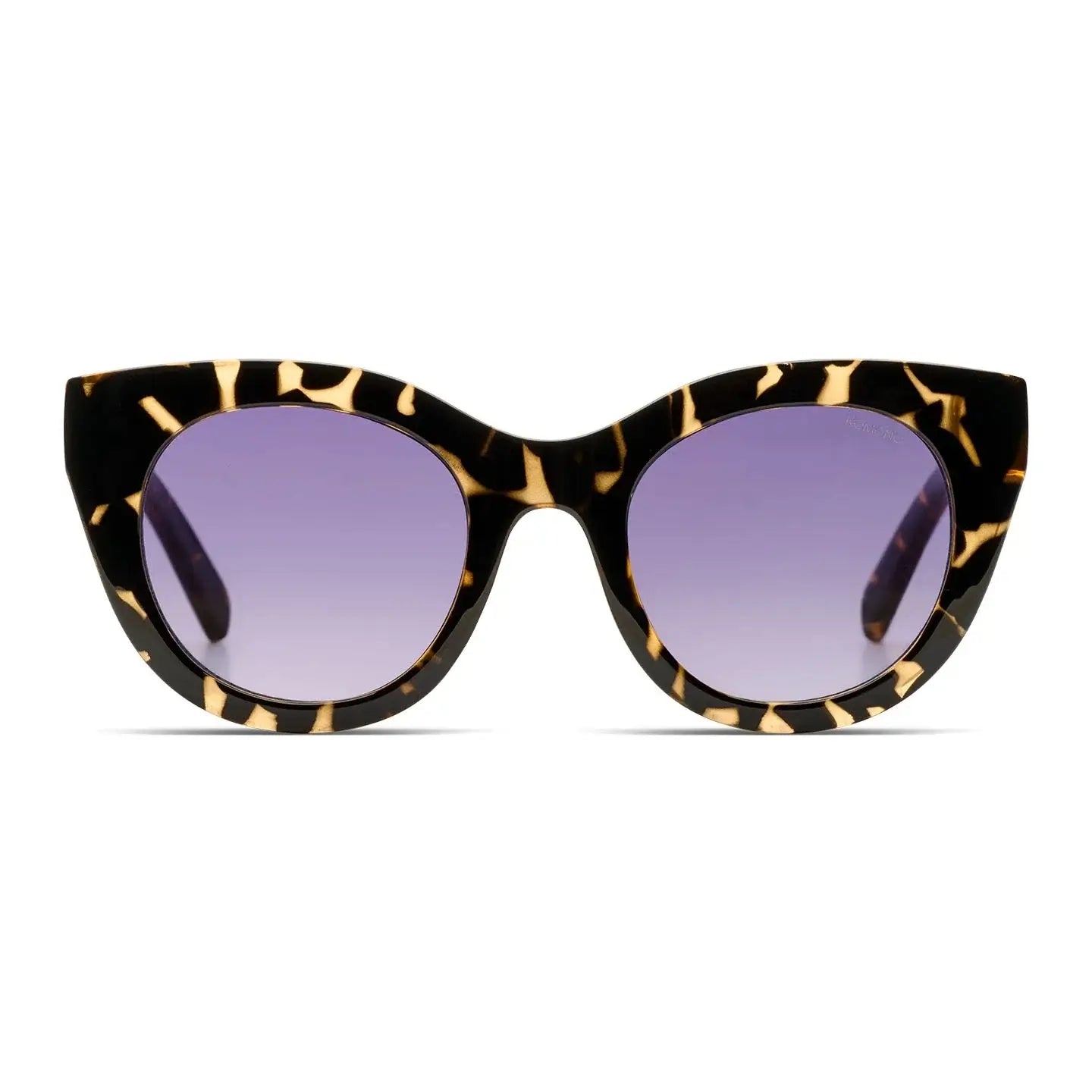 Louise Dark Tortoise Sunglasses featuring a cat eye design with UV 400 protection and eco-friendly bio nylon frame.