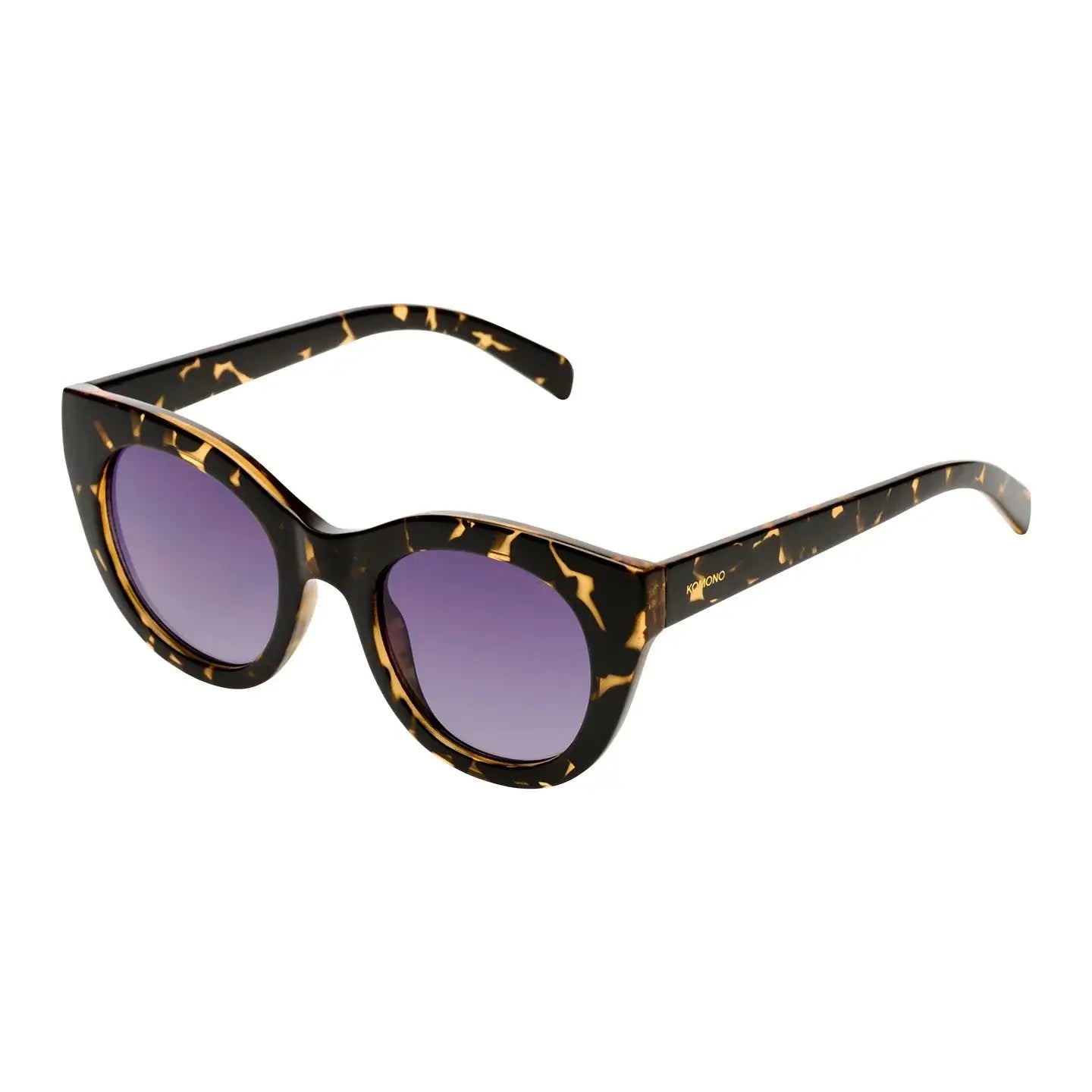 Louise Dark Tortoise Sunglasses - Cat Eye model with UV 400 protection and eco-friendly frame.